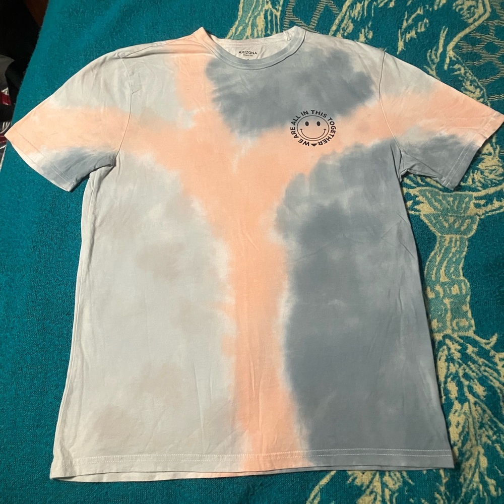 Mens Tie dye Smiley Face Psychedelic Trippy T Shirt S NEW